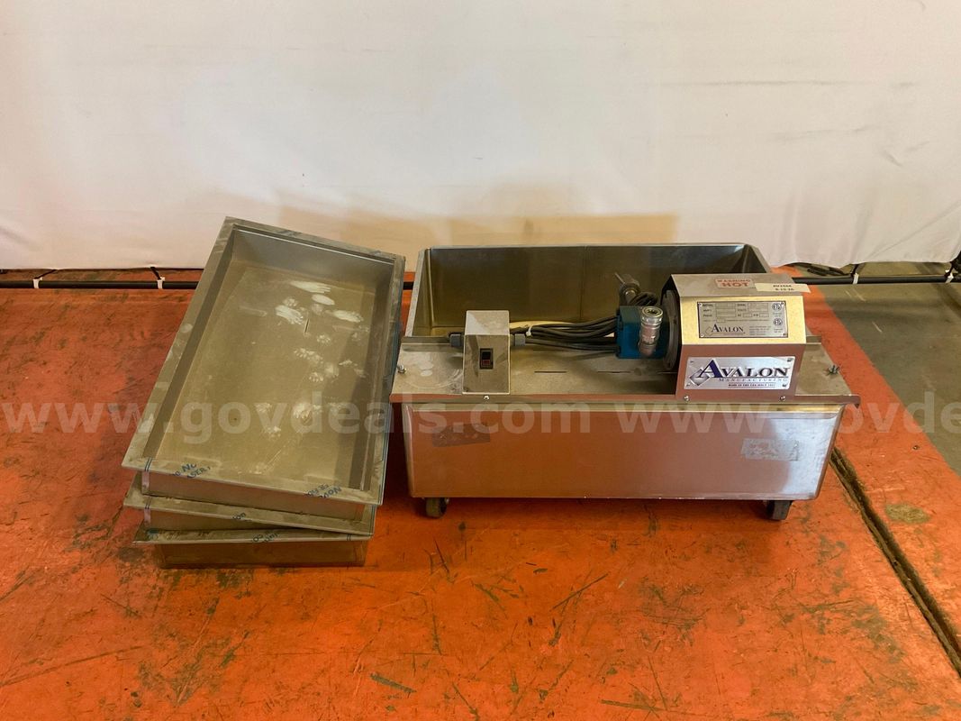 Avalon Oil Filter Machine On Wheels, Model ARF34-E With Trays