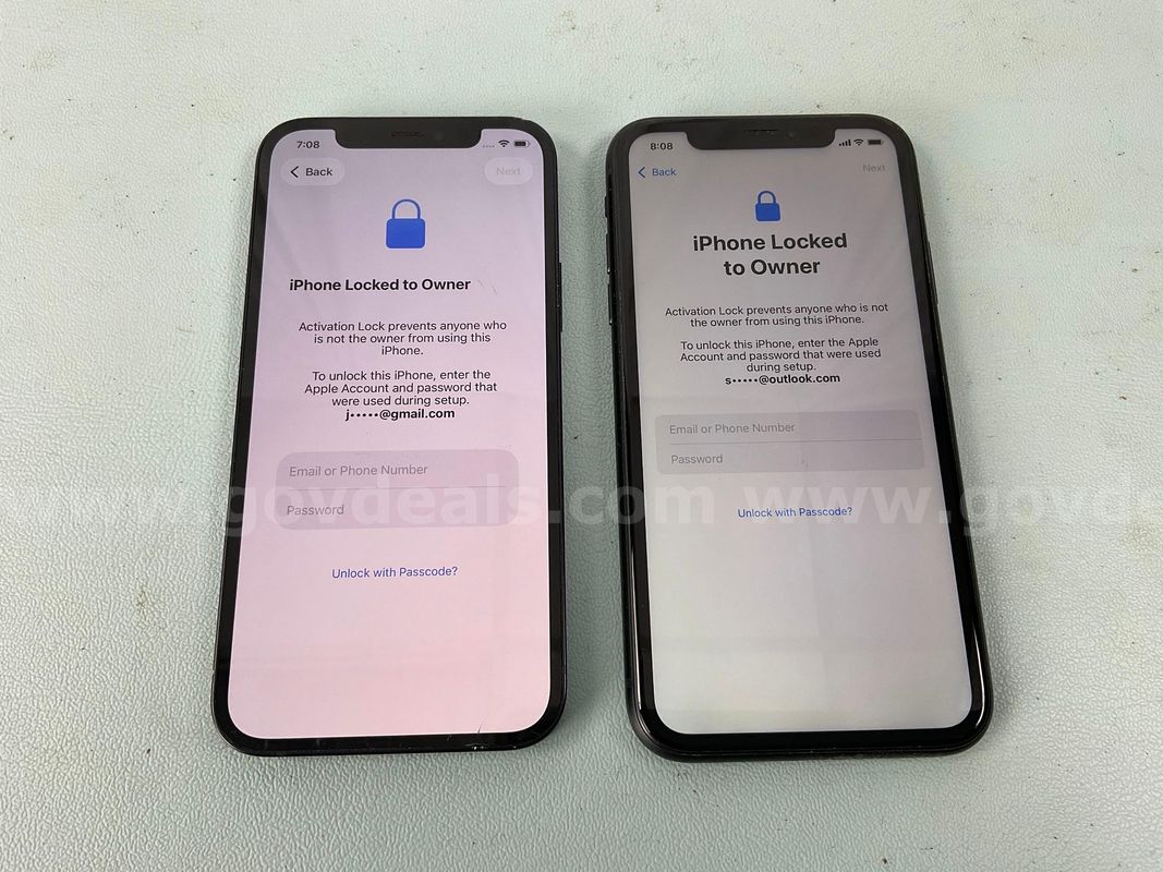2 - Apple iPhones (User Locked)