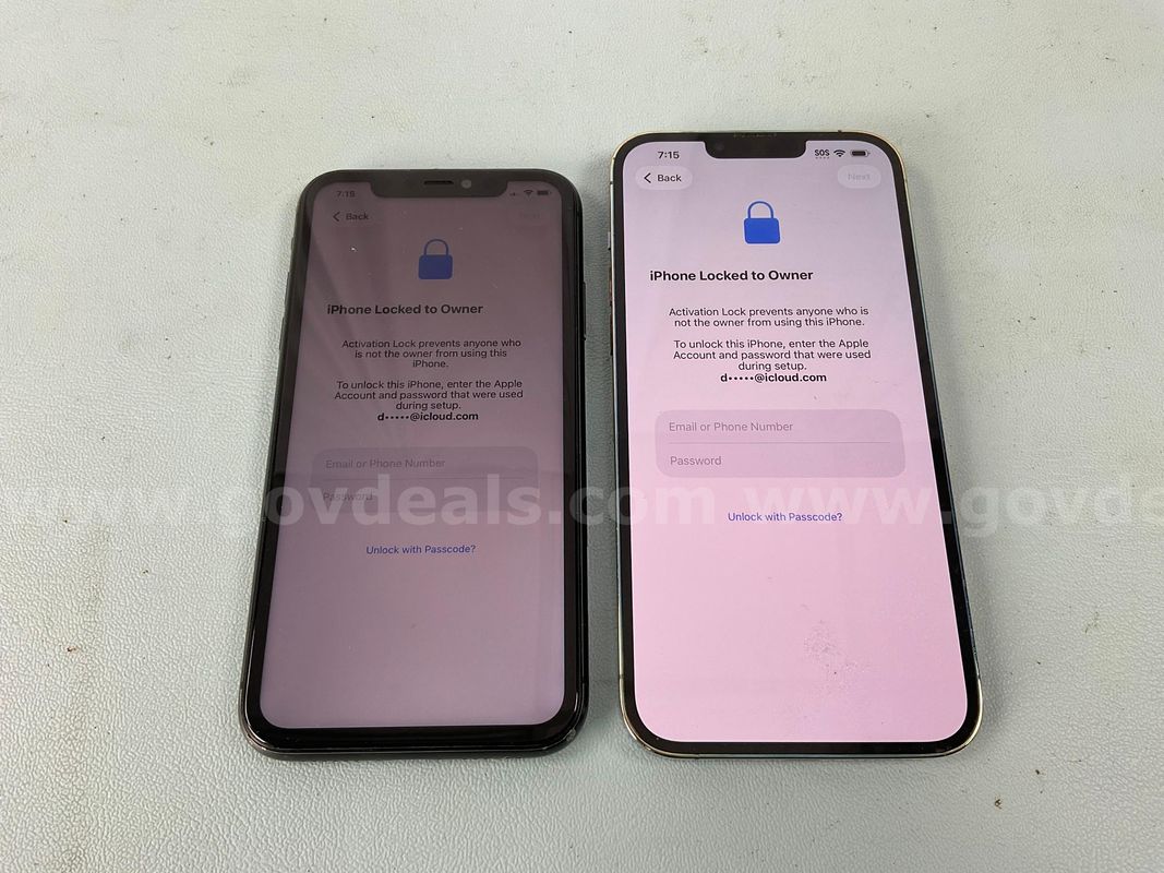 2 - Apple iPhones (User Locked)