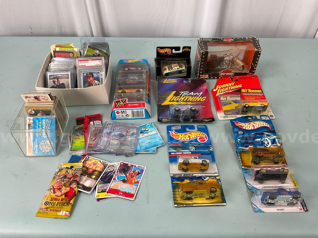 Lot of Sports, Pokemon & Collectible Cards With Lot of Die Cast Cars