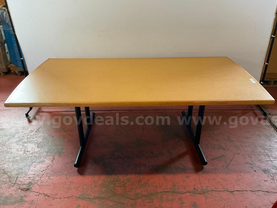 Wooden Conference Table, 84"x42"x30"
