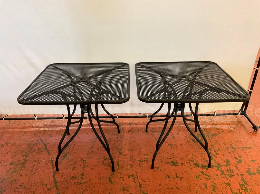2 - Plantation Prestige Metal Patio Tables, 30"x30x30"
