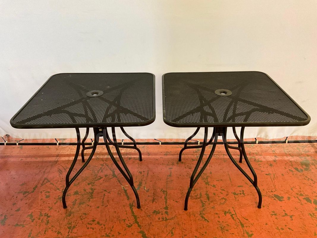 2 - Plantation Prestige Metal Patio Tables, 30"x30x30"