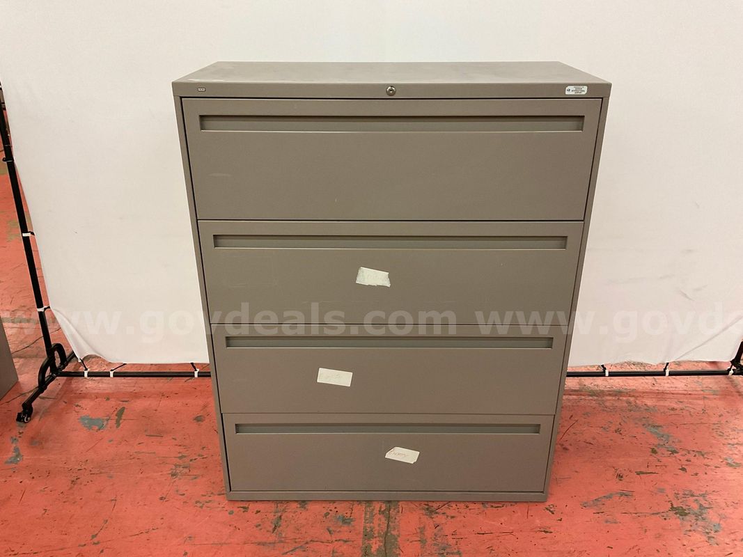 HON 4 Drawer Filing Cabinet, 53"x42"x19"