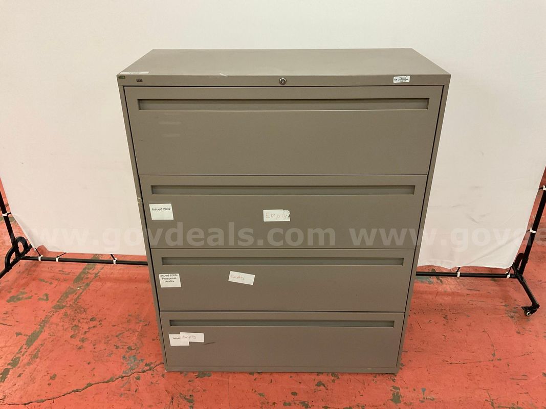 HON 4 Drawer Filing Cabinet, 53"x42"x19"