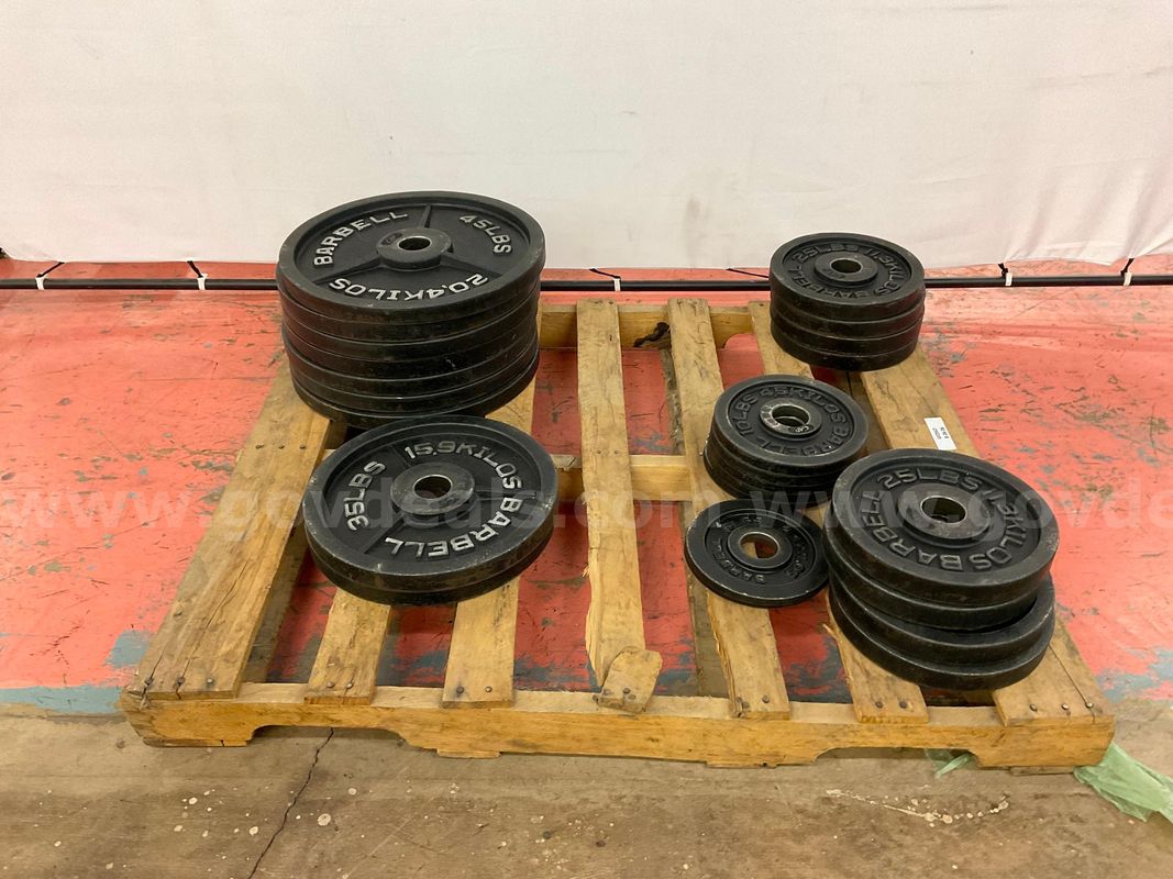 Lot of CAP Brand Olympic Weight Plates: 645 Lbs Total Weight