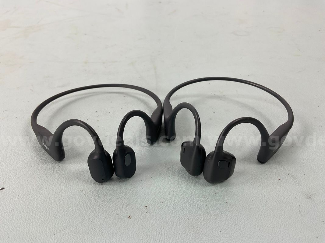 2 - Shokz Bluetooth Wireless Headphones, Models: S803 & OpenRun Pro 2 Mini S821 (Both Power On)
