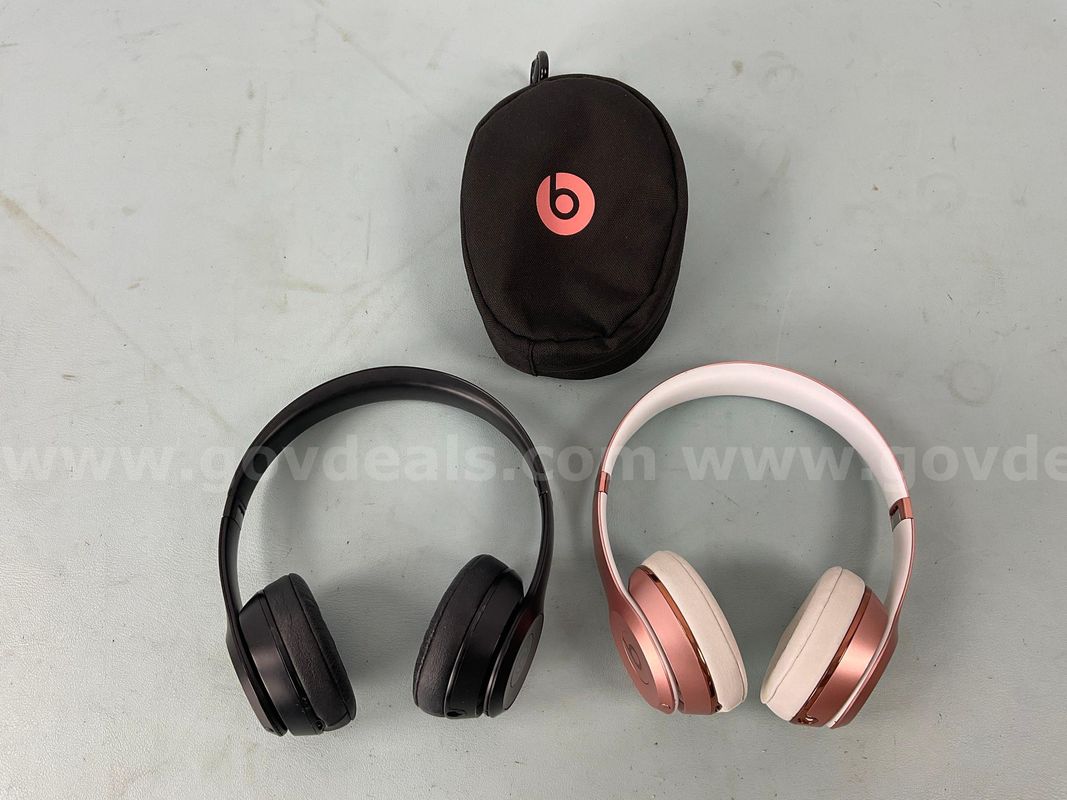 2 - Beats Solo3 Bluetooth Wireless Headphones, Models: A1796 (Both Power On, 1 - With Case)