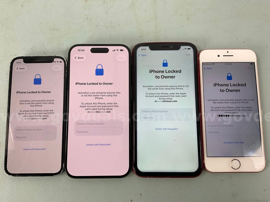 4 - Apple iPhones (User Locked)