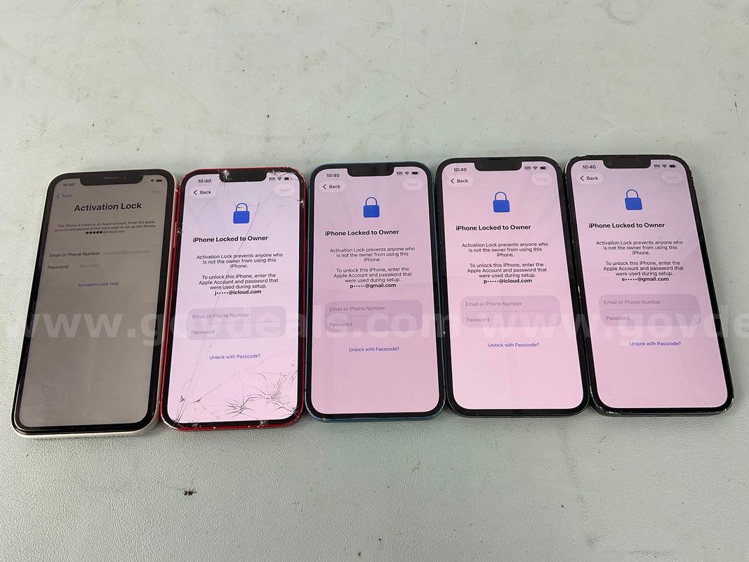 5 - Apple iPhones (User Locked)