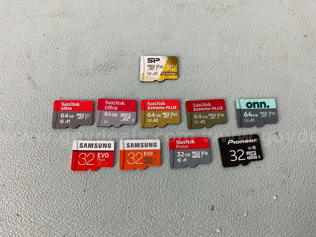 10 - Micro SD Cards: 1 - 512gb, 5 - 64gb & 4 - 32gb