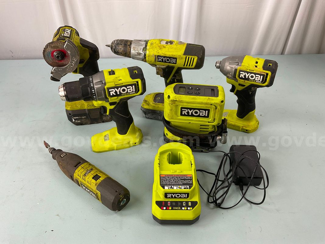 Lot of Ryobi Cordless Power Tools & Products