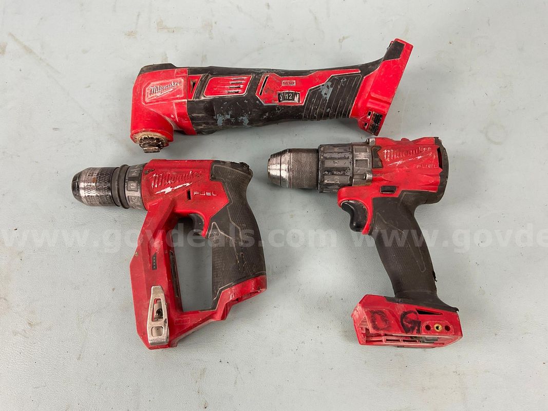 3 - Milwaukee Cordless Power Tools Without Batteries