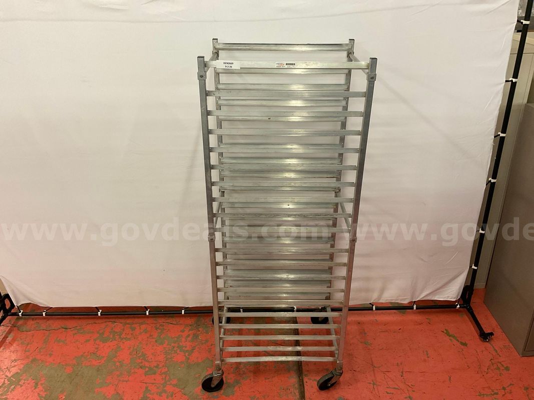 Winholt Knock Down Pan Rack on Wheels, Model ADE1820B/KDA, 68"x26"x21"