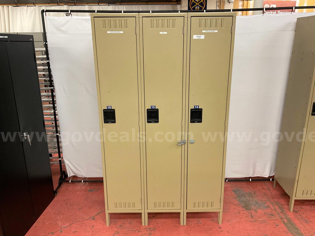 3 - Tennsco Lockers, 78"x46"x18