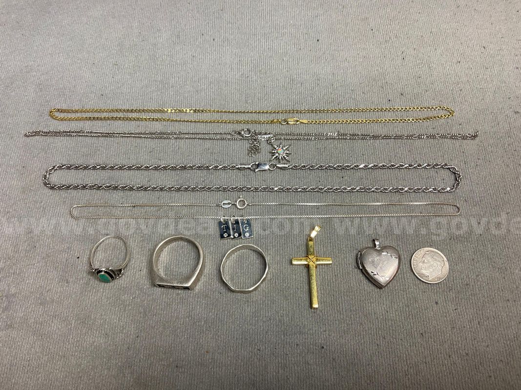 Lot of Sterling Silver Items, 52 Grams Total Weight