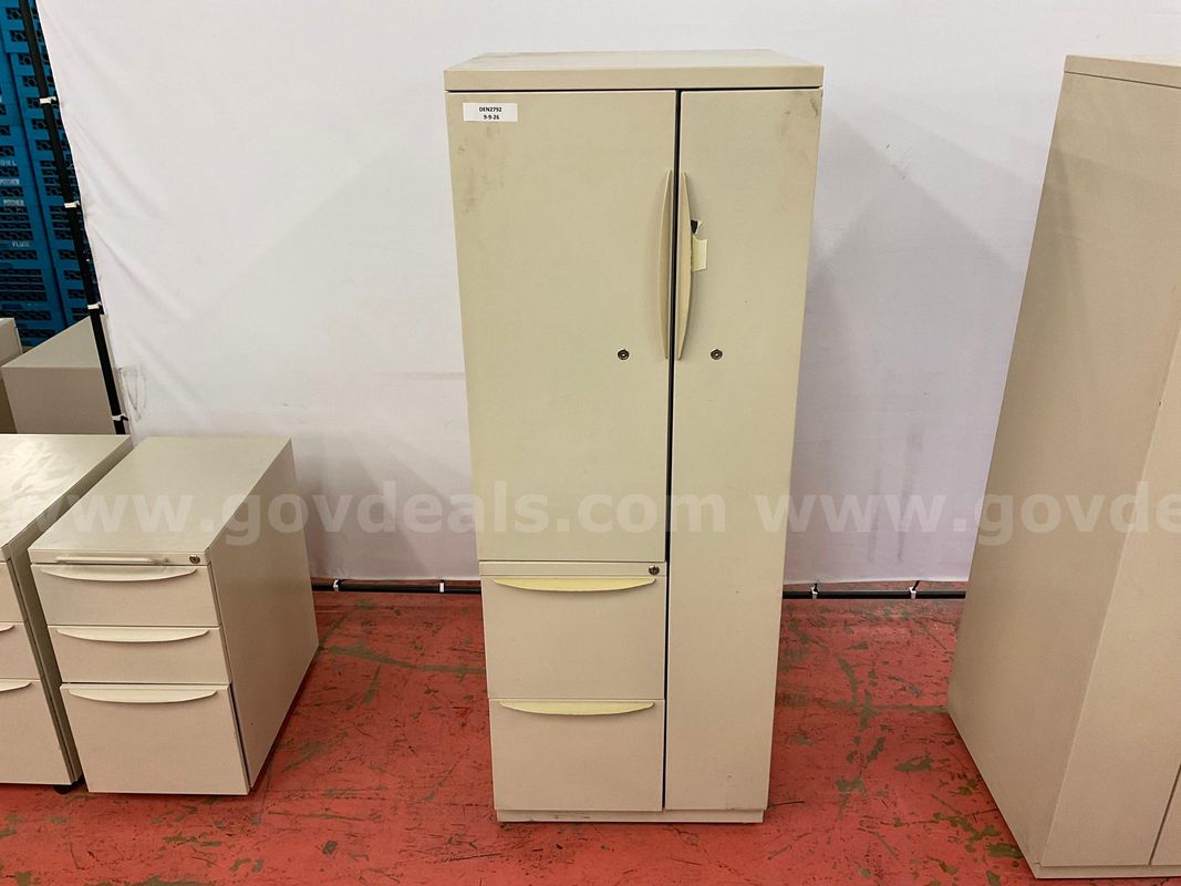 Haworth Metal Storage Cabinet, 64"x24"x23"