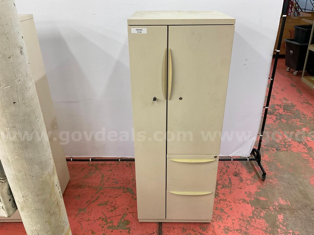 Haworth Metal Storage Cabinet, 64"x24"x23"