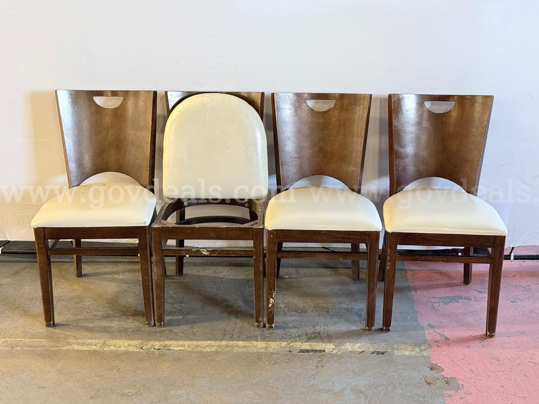 4 - Wooden G & A Commercial Seating Chairs