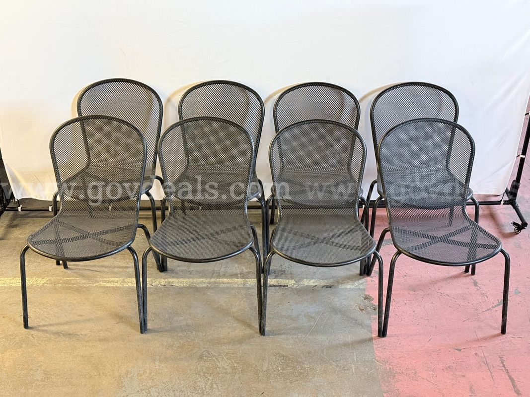 8 - Metal Patio Chairs