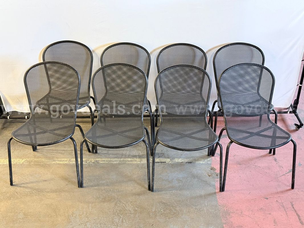 8 - Metal Patio Chairs