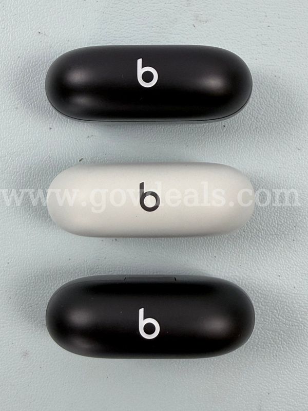 3 - Beats Bluetooth Wireless Solo Buds with Charging Cases, Models: A3152 (All Power On)