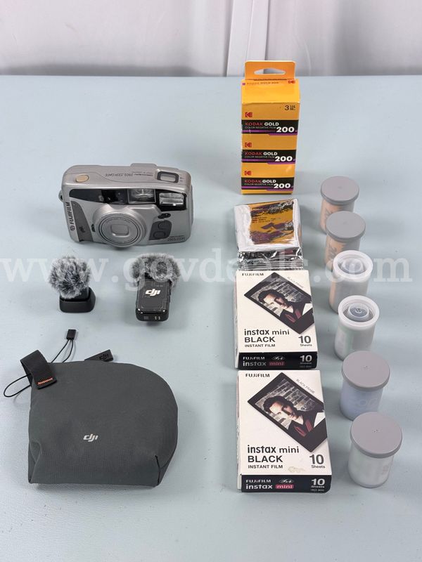 Lot of Misc. Camera Equipment, Film, and Accessories Including DJI, Fujifilm, and Kodak (Untested)