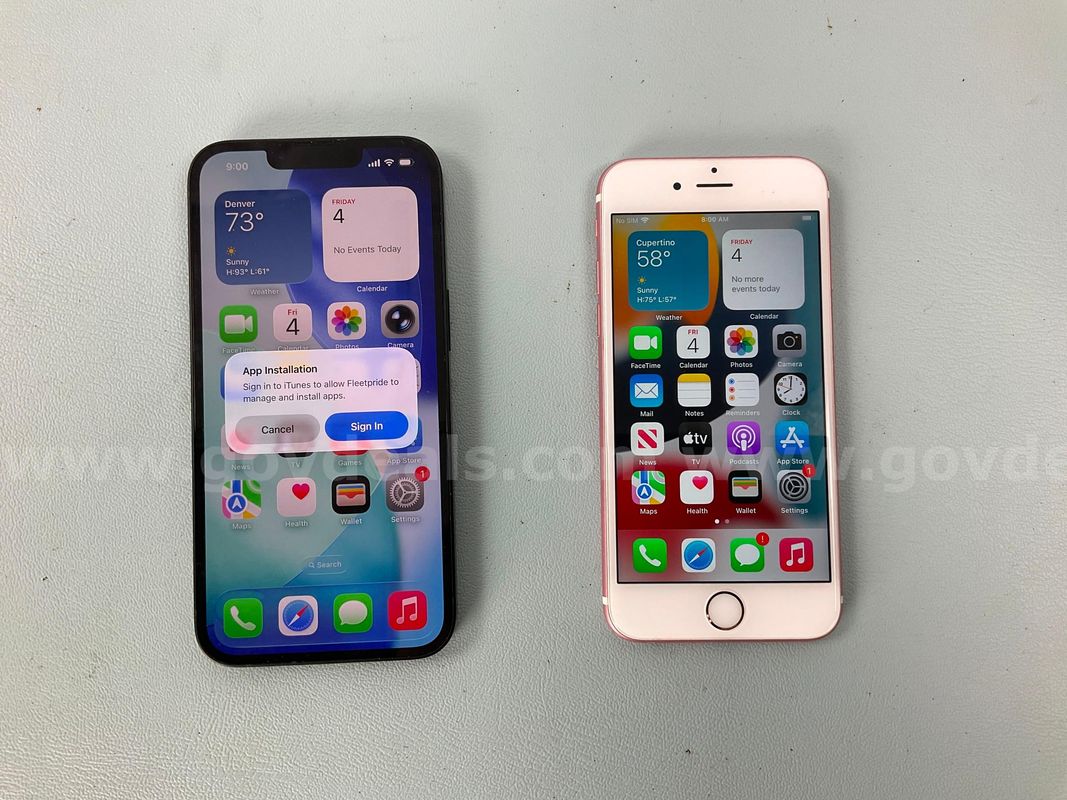 2 - Apple iPhones (Unlocked): Apple iPhone 16e & iPhone 6s, Both Power On