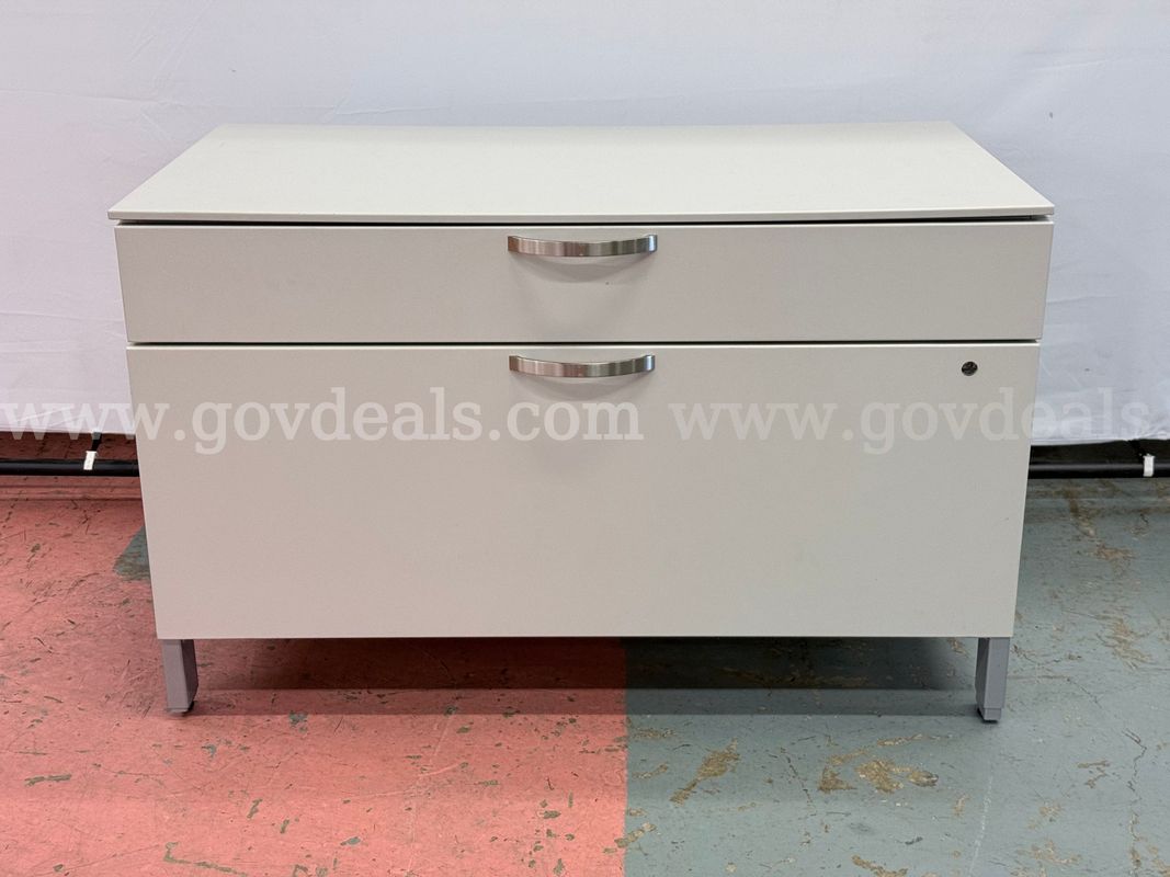 Herman Miller Canvas Office Wood Low Credenza with Drawers, Model: FFC72A, (L) 36" x (D) 20" x (H) 22"
