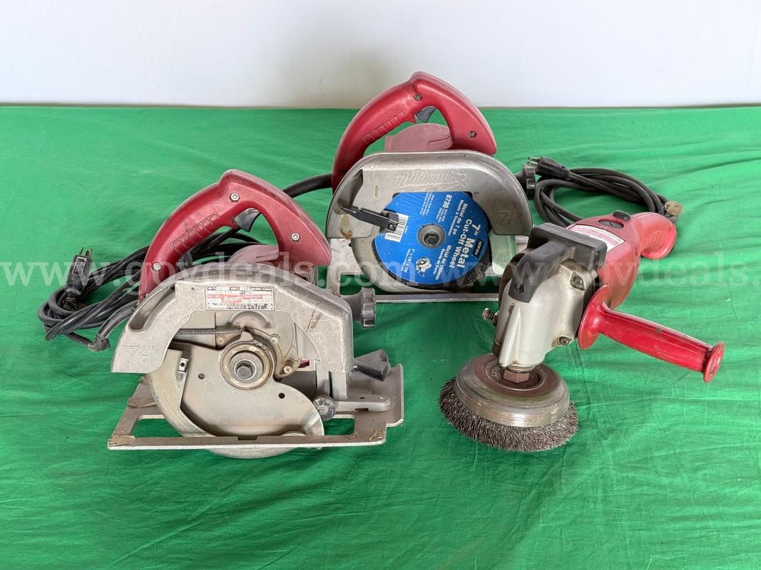 3 - Milwaukee Corded Power Tools, All Power On