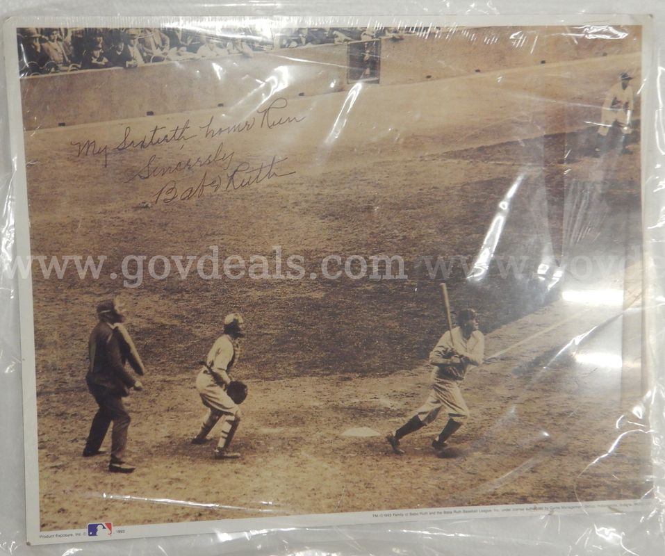 Copy of Babe Ruth 60th Home Run Print / Copy Christy Mathewson & Ty Cobb Print / Baseball Trading Cards/2 Comic Books  