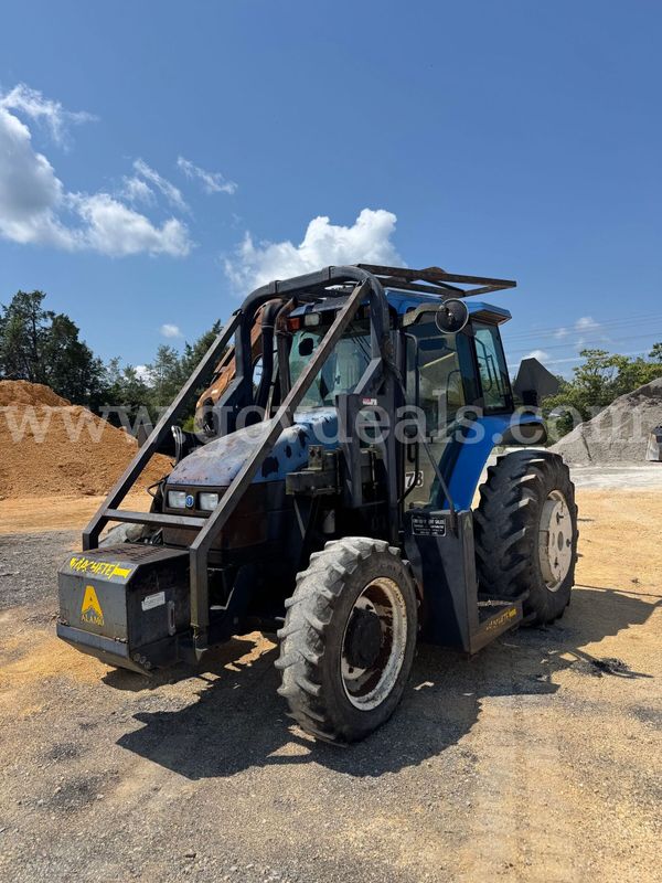 2003 New Holland TS100 w/ 21' Alamo Boom Hog