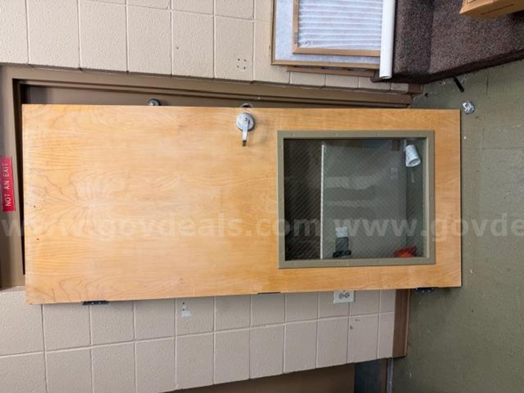 Used Commercial Interior Wood Door with Glass Window