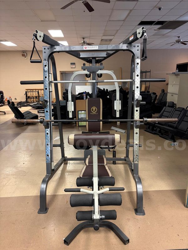 Marcy Smith Machine with Bench and Barbell