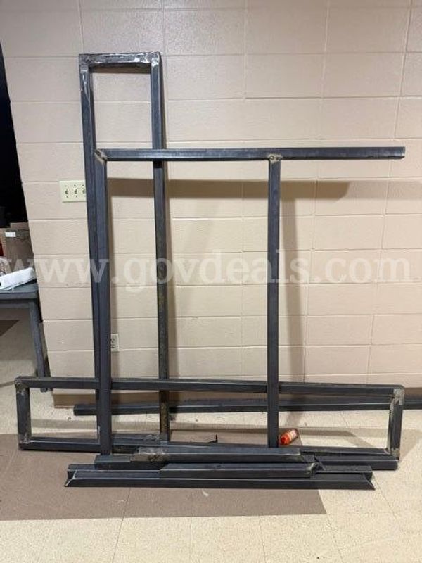 Square metal tubing and angle iron