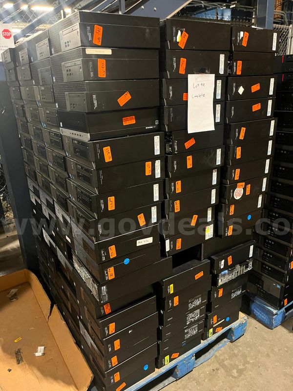 Lot of 195 Small Form Factor Dell Optiplex computers i5,i7. UNTESTED/AS IS. NO HDDS