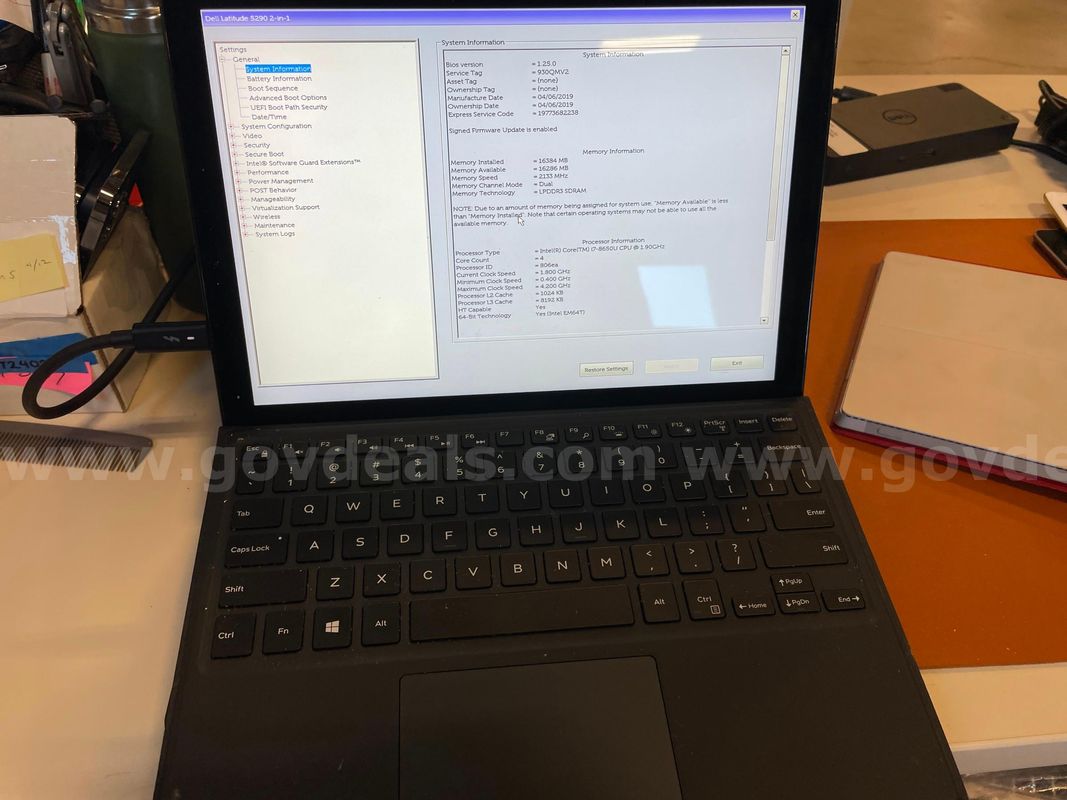 Dell Latitude 5290 2-in-1 (ID# 46022) (D-Case) (No UPC) ($10)