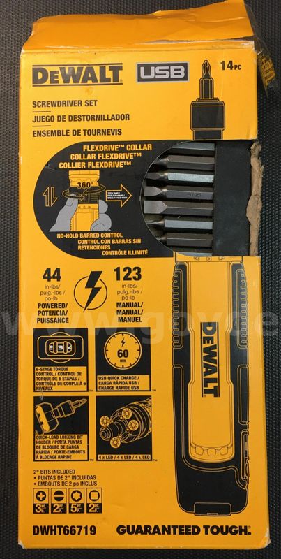 DeWalt 14-pc Screwdriver Set (ID# 46335) (D-Case) (TSA) (NO UPC)