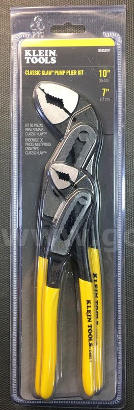 Klein Tools Classic Klaw Pump Plier Kit - 2-pc (ID# 46844) (D-Case) (TSA) (NO UPC)