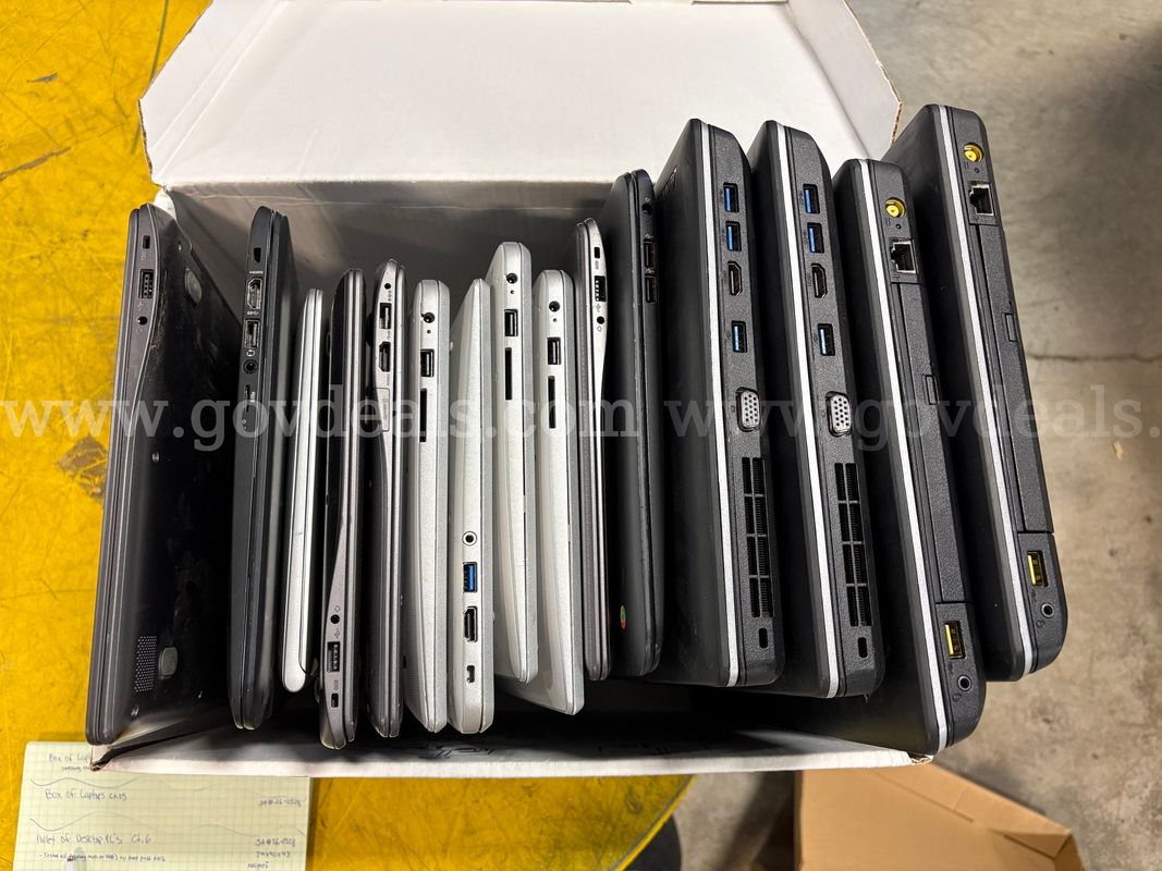 Box of Ct.15 Misc. Laptops | Toshiba, Samsung, Dell, Lenevo | 1 PLT (ID# 46857) (J02-2L) (26-1528-2) 35309