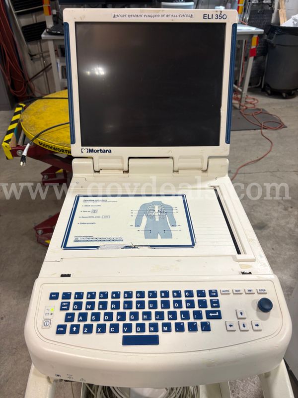 Mortara ELI 350 Resting ECG/EKG Machine | 1 PLT (ID# 46929) (J03-2R) (26-1931-8) 300