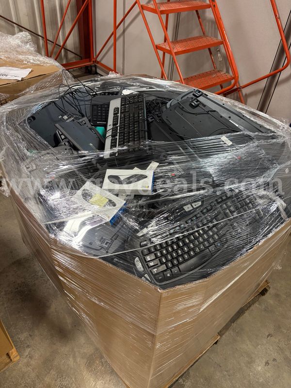 Assorted Keyboard Lot | Dell, Logitech, Microsoft & More! | 883 Pounds | 1 PLT (ID# 47034) (G07-1R) (No UPC)