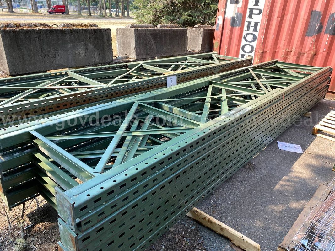 Steel Warehouse Racking-Uprights-Cross Beams- Wire Decking (ID #47063) (BullPen) (26-2149-1) 179