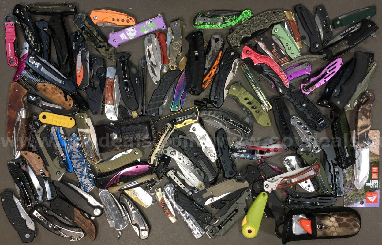 Miscellaneous Folding Knives Lot ~100 Units (ID# 47071) (TSA #4) (NO UPC) (10)