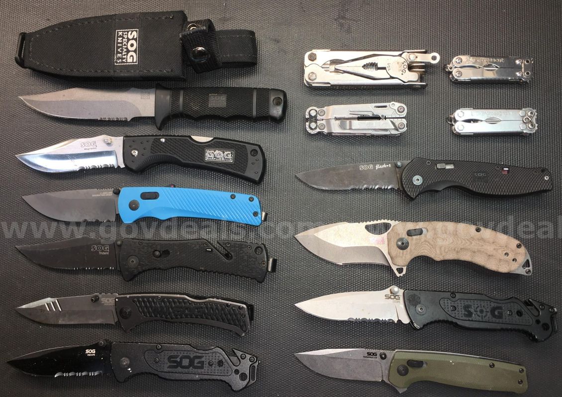 SOG Knife & Multi-Tool Lot ~14 Units (ID# 47155) (TSA #2) (NO UPC) (10)
