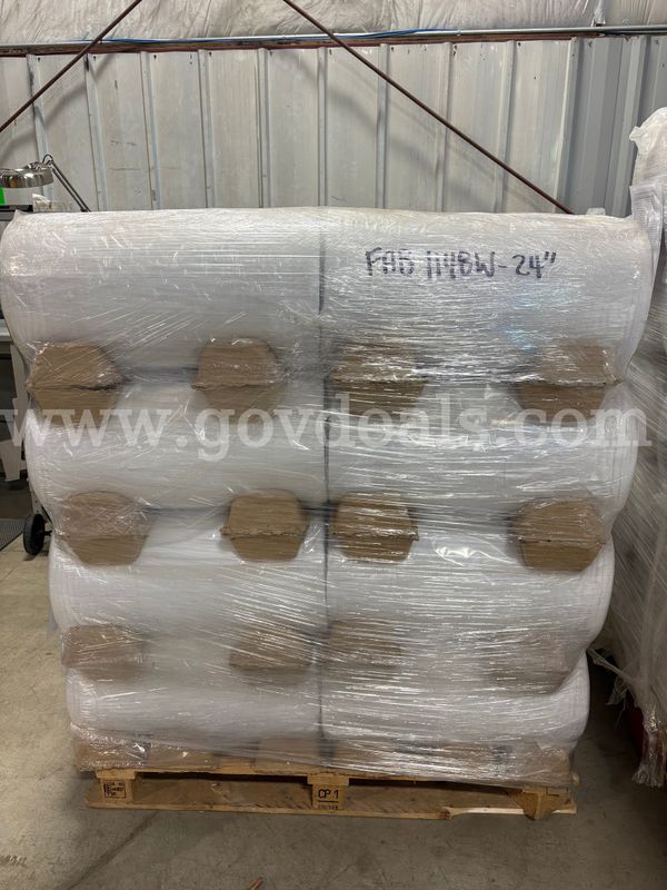 Pallet of 24inch Tubed White Jersey 50/50 Cotton Poly Blend Material (ID# 47201) (F05-2L) (26-0854-1) 310