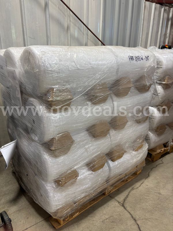 Pallet of 24inch Tubed White Jersey 50/50 Cotton Poly Blend Material (ID# 47205) (F09-2R) (26-0854-1) 310