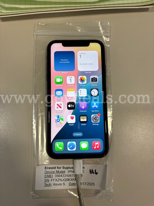 Apple iPhone XR 64GB Black – Unlocked – 89% Battery Health – Tested (ID# 47586) (J1-2R) (No UPC) (#6)