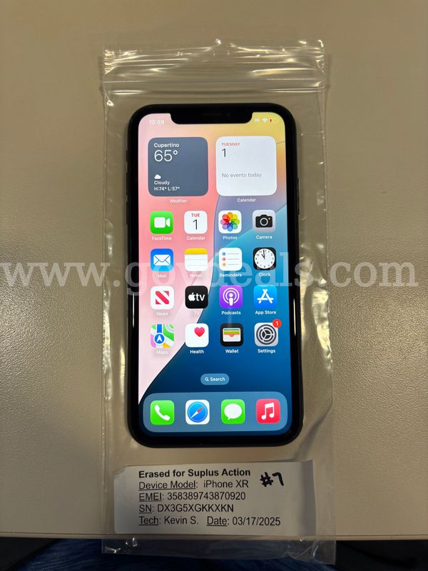 Apple iPhone XR 64GB Black – Unlocked – 93% Battery Health – Tested (ID# 47588) (J01-2R) (No UPC) (#7)