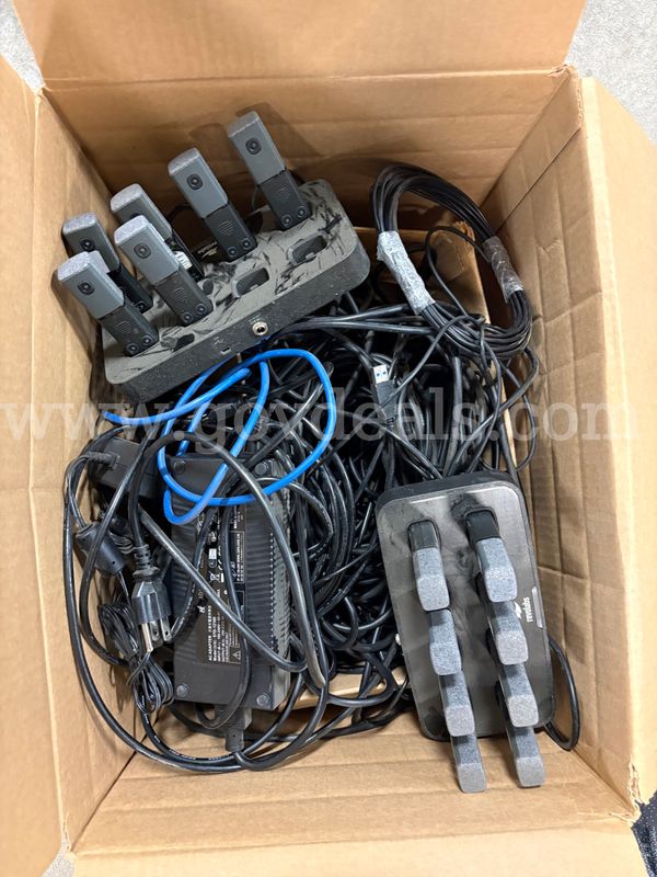 Box of Revolabs Microphones & Cords (ID# 47761) (H01-3R) (No UPC)
